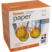 Бумага ColorWay 10x15 (PG2305004R) 230 г/м2, 500 листов, глянец, водостойкая, картонная упаковка